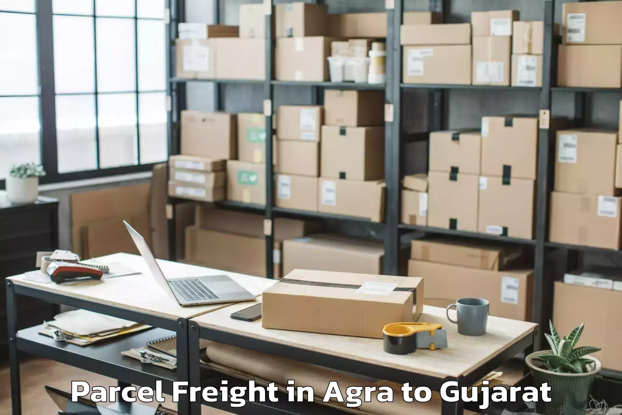 Discover Agra to Dhuvaran Parcel Freight